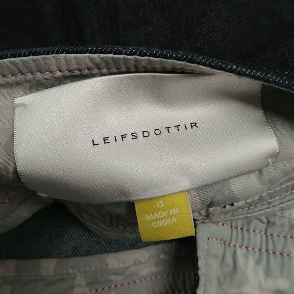 Leifsdottir Anthro Ruffled Denim Pencil Skirt - Picture 8 of 9